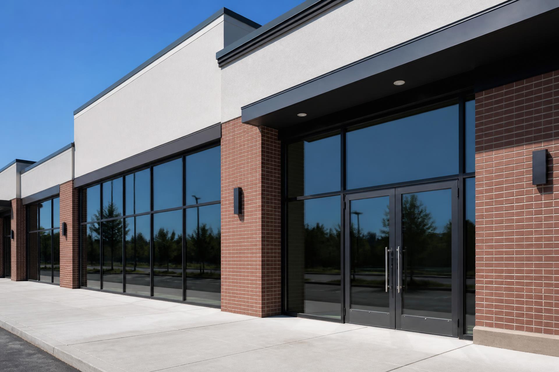 Commercial storefront glass